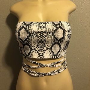 Snakeskin crop top
